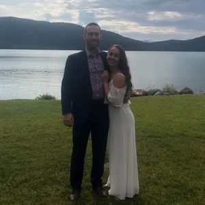 CAITLIN RUFFLE MAXI DRESS ~ WEDDING CAKE CHIFFON